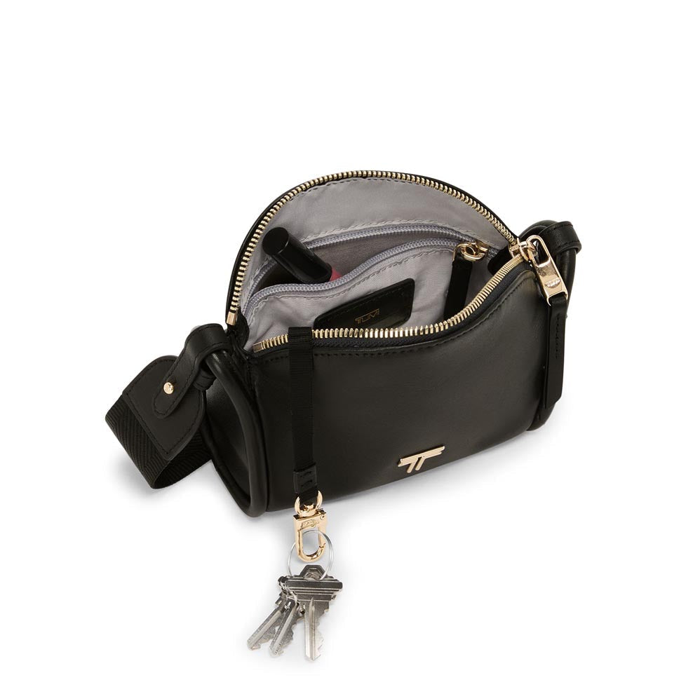 Tumi Voyageur Marin Mini Crossbody Bag Black Gold