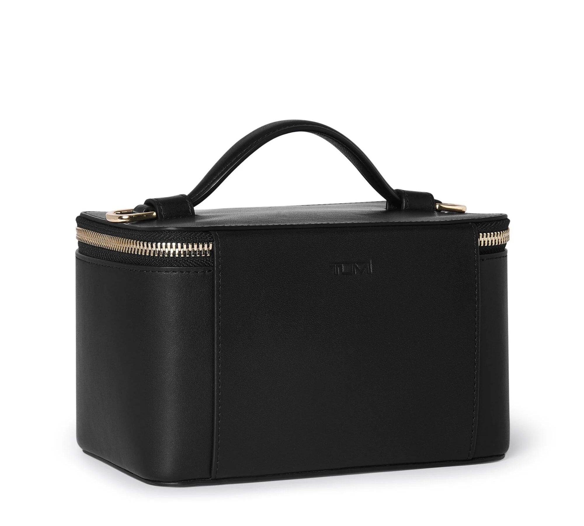 Tumi Voyageur Lex Train Case Crossbody Bag Black Gold