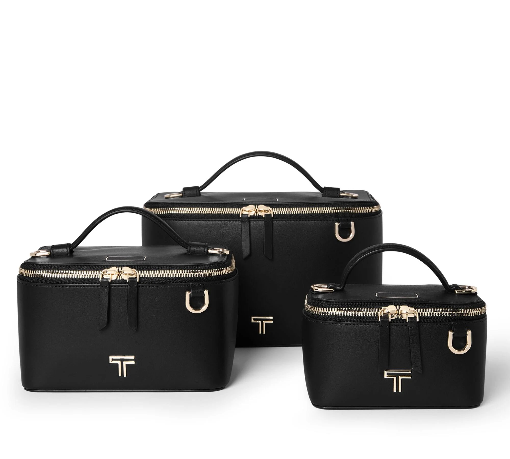 Tumi Voyageur Lex Train Case Crossbody Bag Black Gold