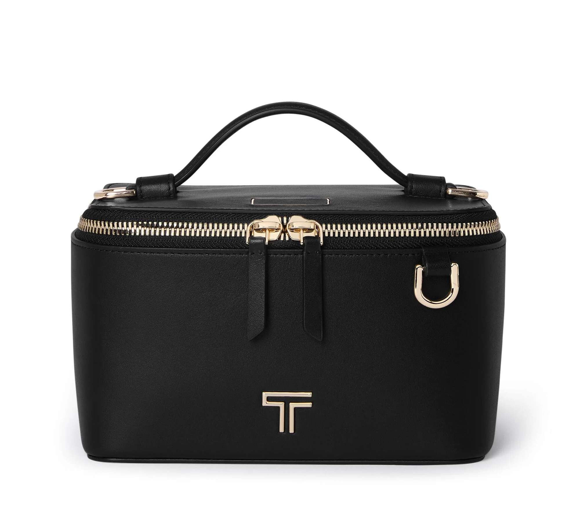 Tumi Voyageur Lex Train Case Crossbody Bag Black Gold