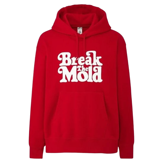 UNIQLO R.A verdy long sleeve hooded sweatshirt red