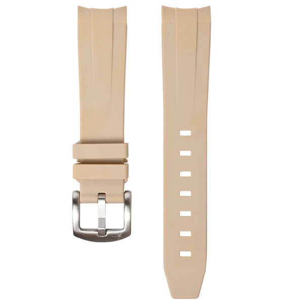 20mm curved strap plain w/ silver buckle