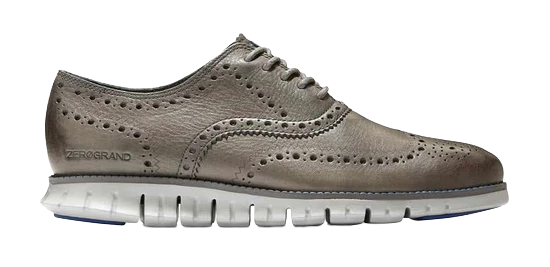 Cole Haan ZEROGRAND Wingtip Oxford Charcoal Gray/Harbor Mist