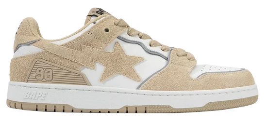A Bathing Ape Bape SK8 Sta Beige Suede