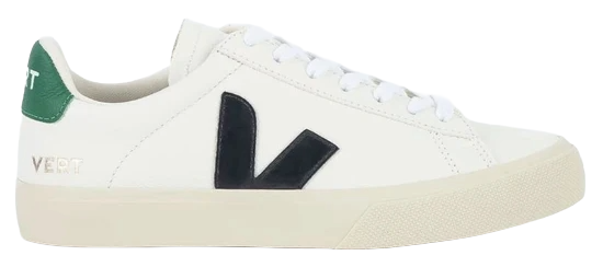 Veja campo chromefree leather extra white black emeraude