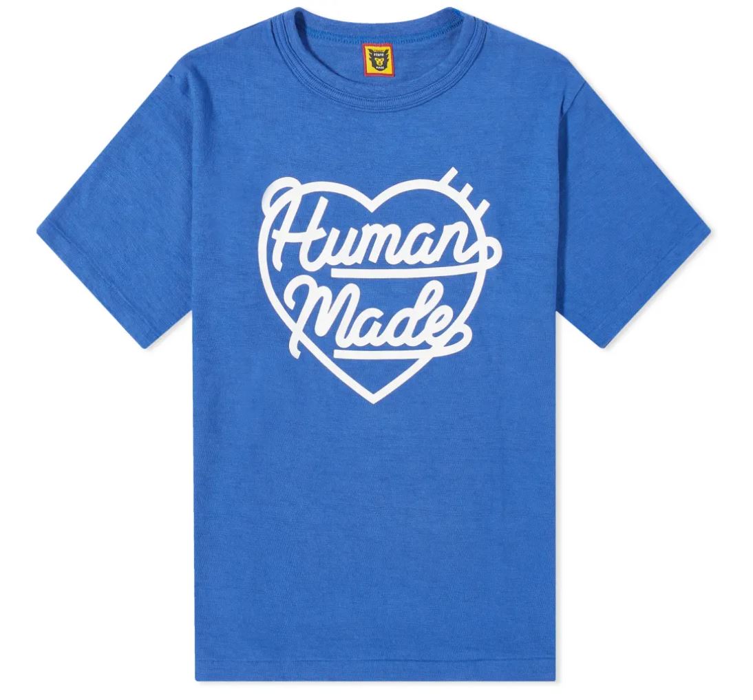 Human made heart slub tee blue