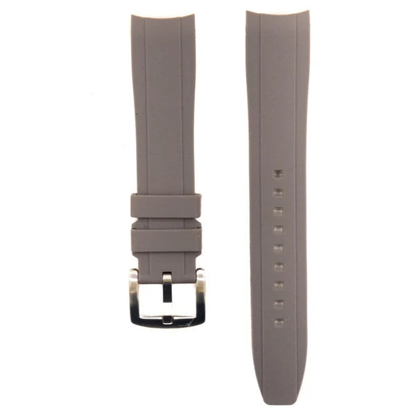 20mm curved strap plain w/ silver buckle