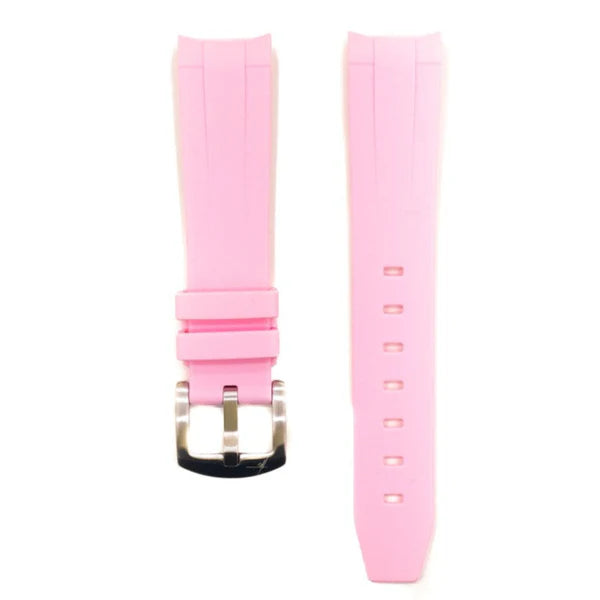20mm curved strap plain w/ silver buckle