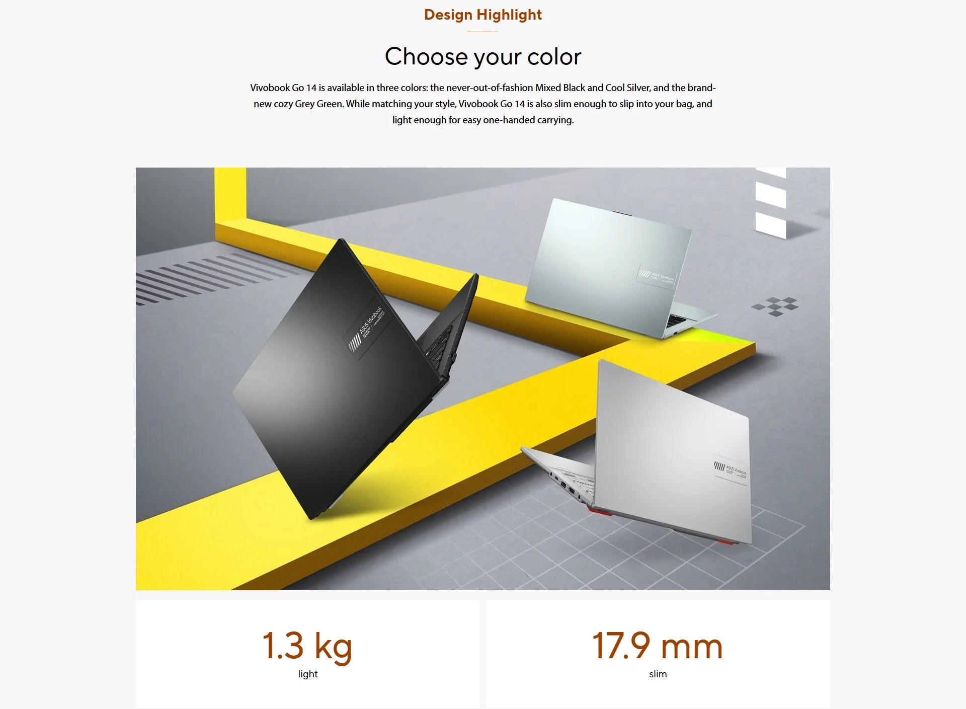 Asus Vivobook Go 14 E1404FA-NK611WSM Laptop (Mixed Black)