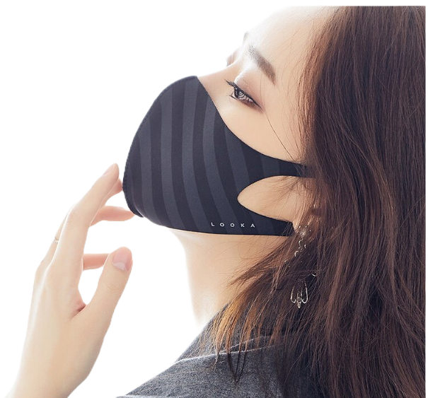 Looka Mask Stripe Gentle Black