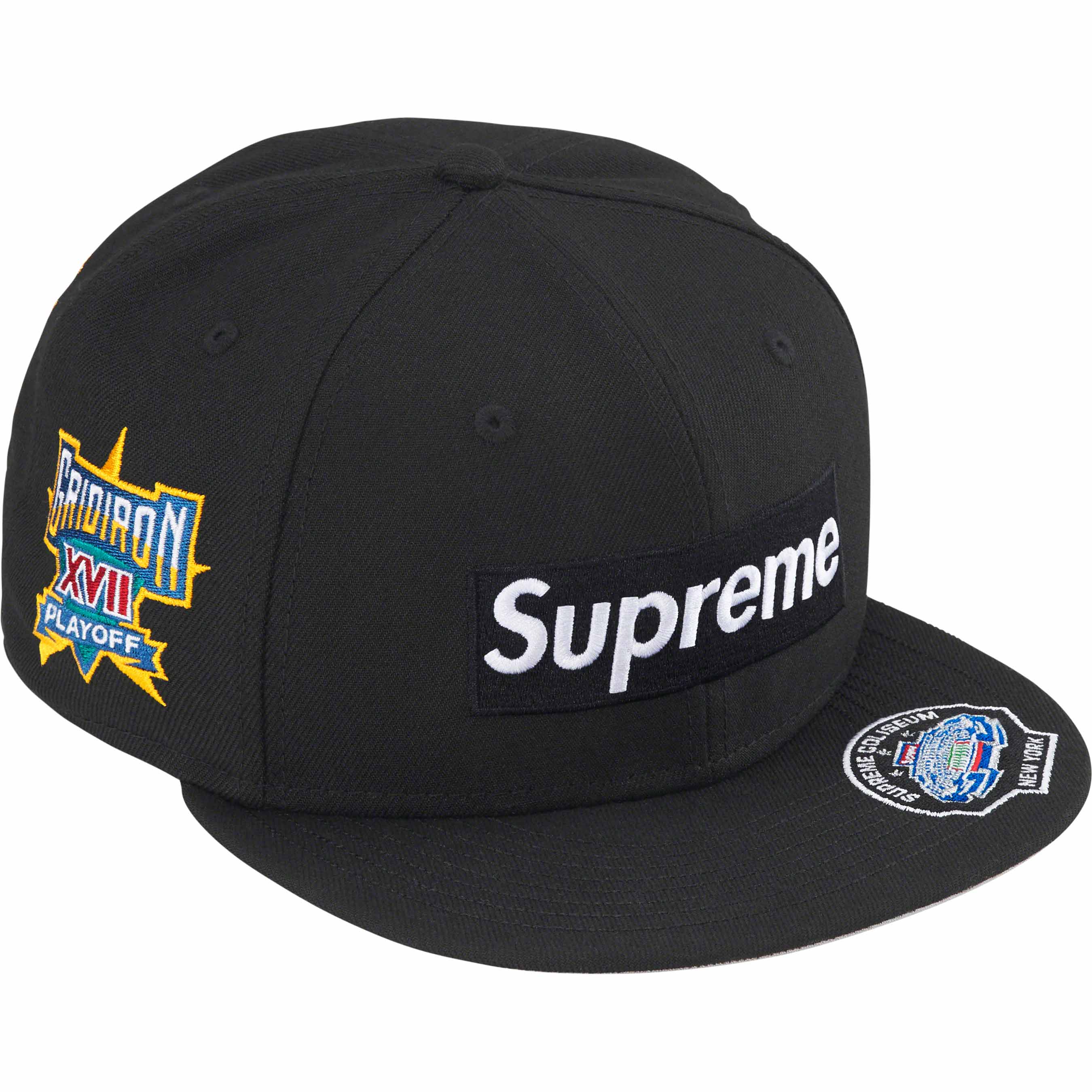 Supreme Championships Box Logo New Era Fitted Hat Black Gotgoods