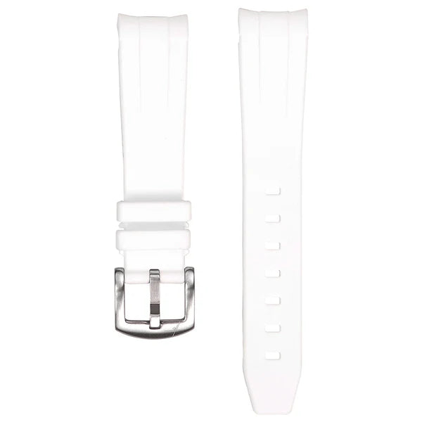 20mm curved strap plain w/ silver buckle