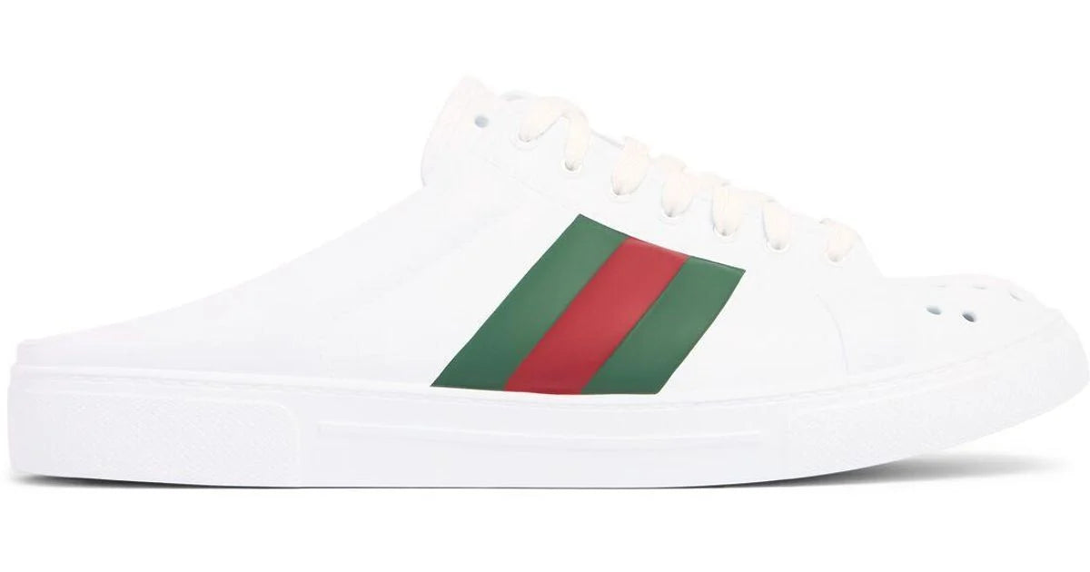 Gucci Ace Stripe Red Green White Rubber Mule