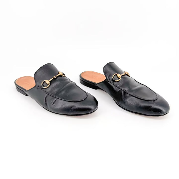 Gucci Horsebit Leather Mule Black