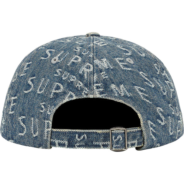 Supreme Warp Jacquard Logos Denim 6-Panel Blue – Gotgoods