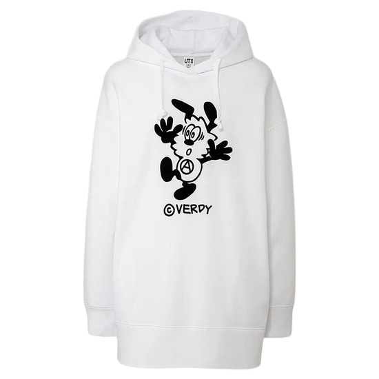 UNIQLO R.A verdy long sleeve hooded sweatshirt white