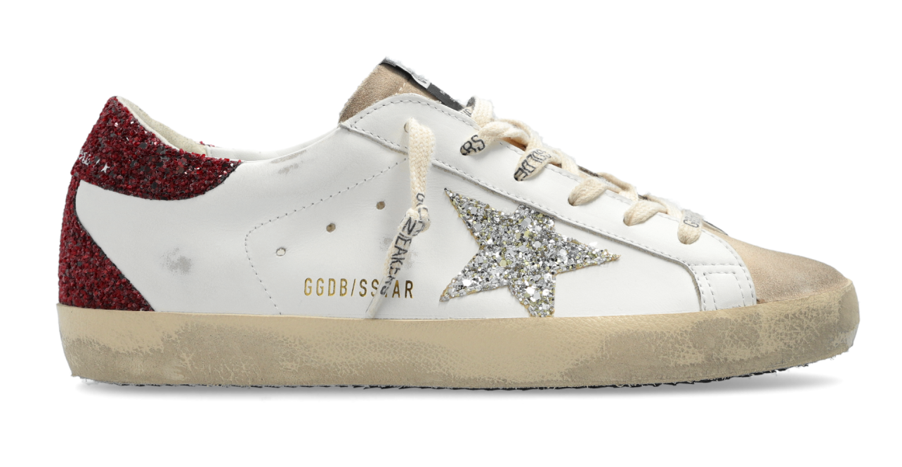 Golden Goose Super-Star Boardeaux Silver Glitter (W)