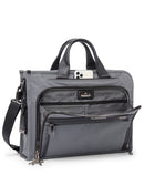 Tumi Slim Deluxe Portfolio Briefcase Business Shoulder Bag Gray