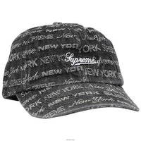 Supreme Multi Type Jacquard Denim 6-Panel Black