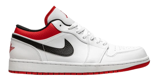 Jordan 1 Low White University Red Black