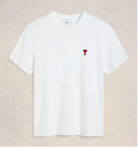 Ami Paris Ami De Coeur Classic Fit T-Shirt White/Red