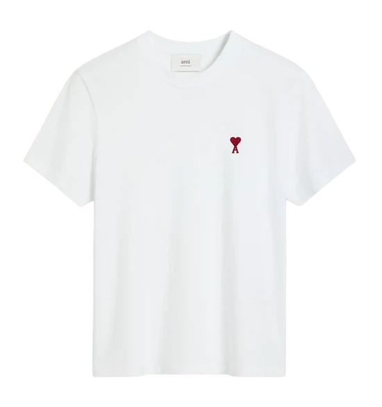 Ami Paris Ami De Coeur Classic Fit T-Shirt White/Red