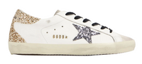 Golden Goose Super-Star White Silver Gold Glitter (W)