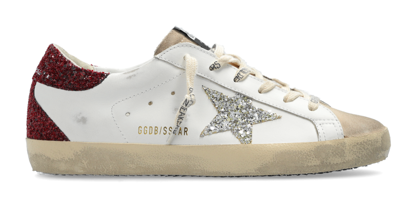 Golden Goose Super-Star Boardeaux Silver Glitter (W)