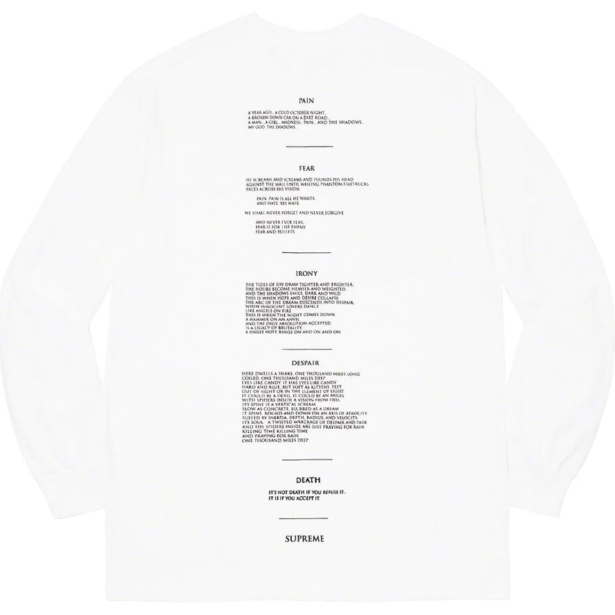 Supreme The Crow L/S Tee White