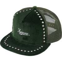 Supreme Studded Velvet Mesh Back 5-Panel Green