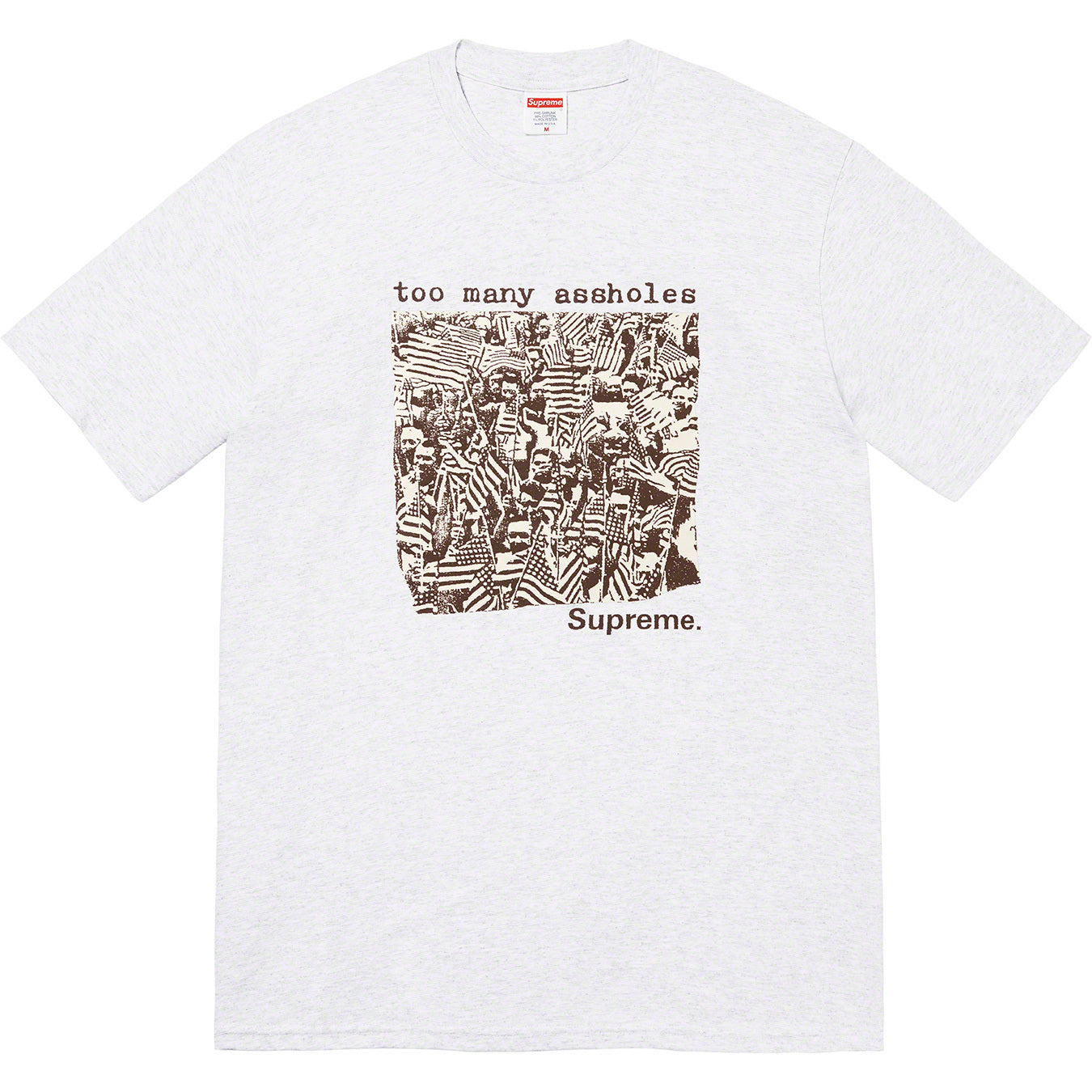 Supreme Too Many Assholes Tee Ash Grey