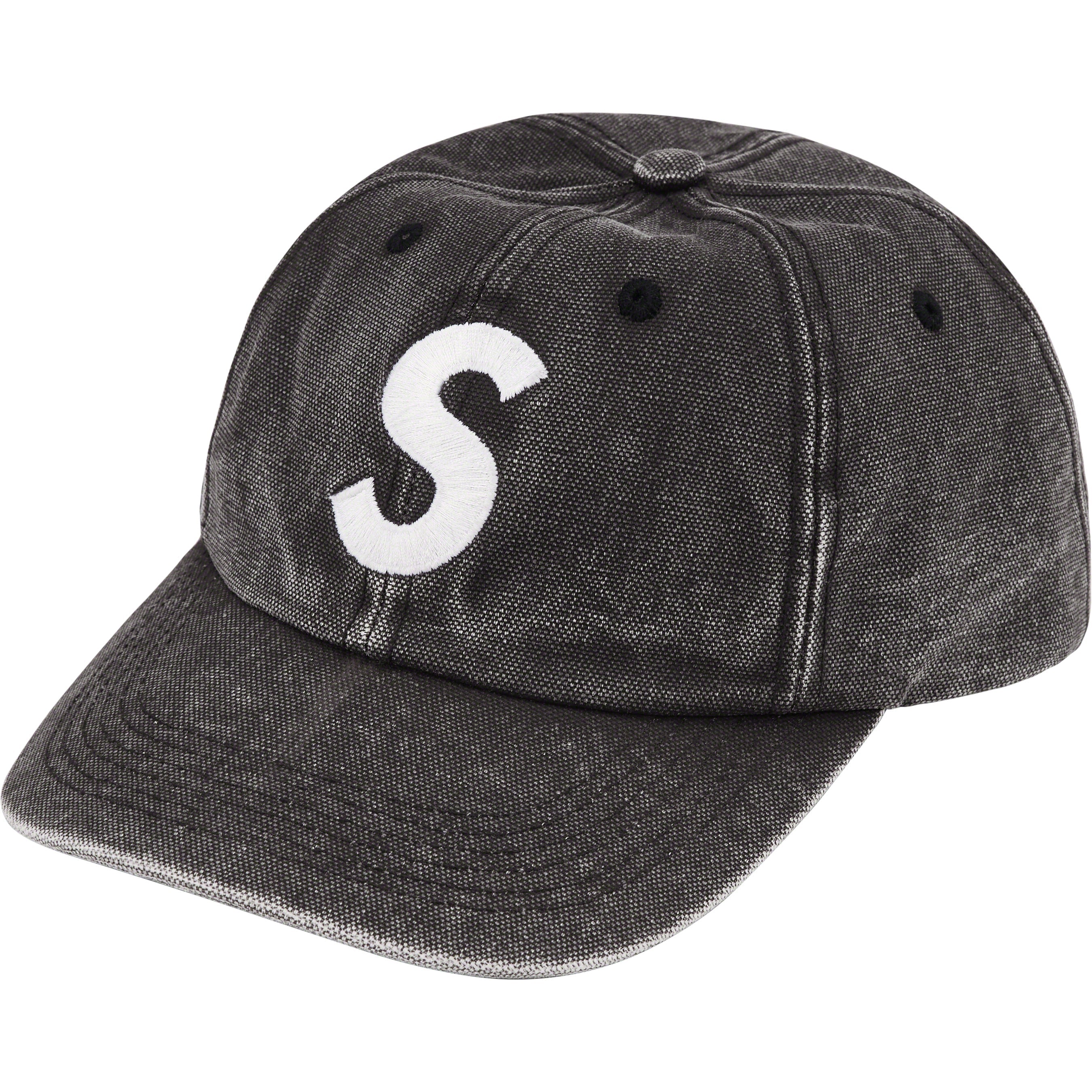 Supreme Pigment Canvas S Logo 6-Panel Black