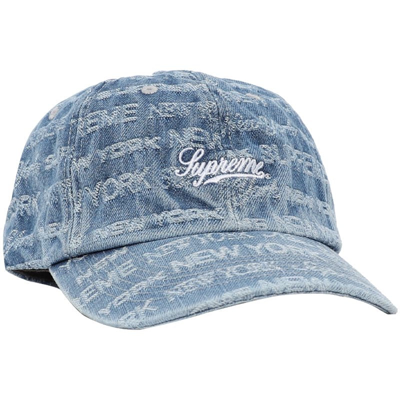 Supreme Multi Type Jacquard Denim 6-Panel Blue