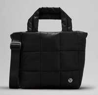 Lululemon Quilted Grid Tote Mini Black 5L