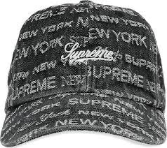 Supreme Multi Type Jacquard Denim 6-Panel Black