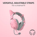 Razer Kitty Ears V2 Gaming Headset Accessory Clip-On Kitty Ears (Quartz Pink)