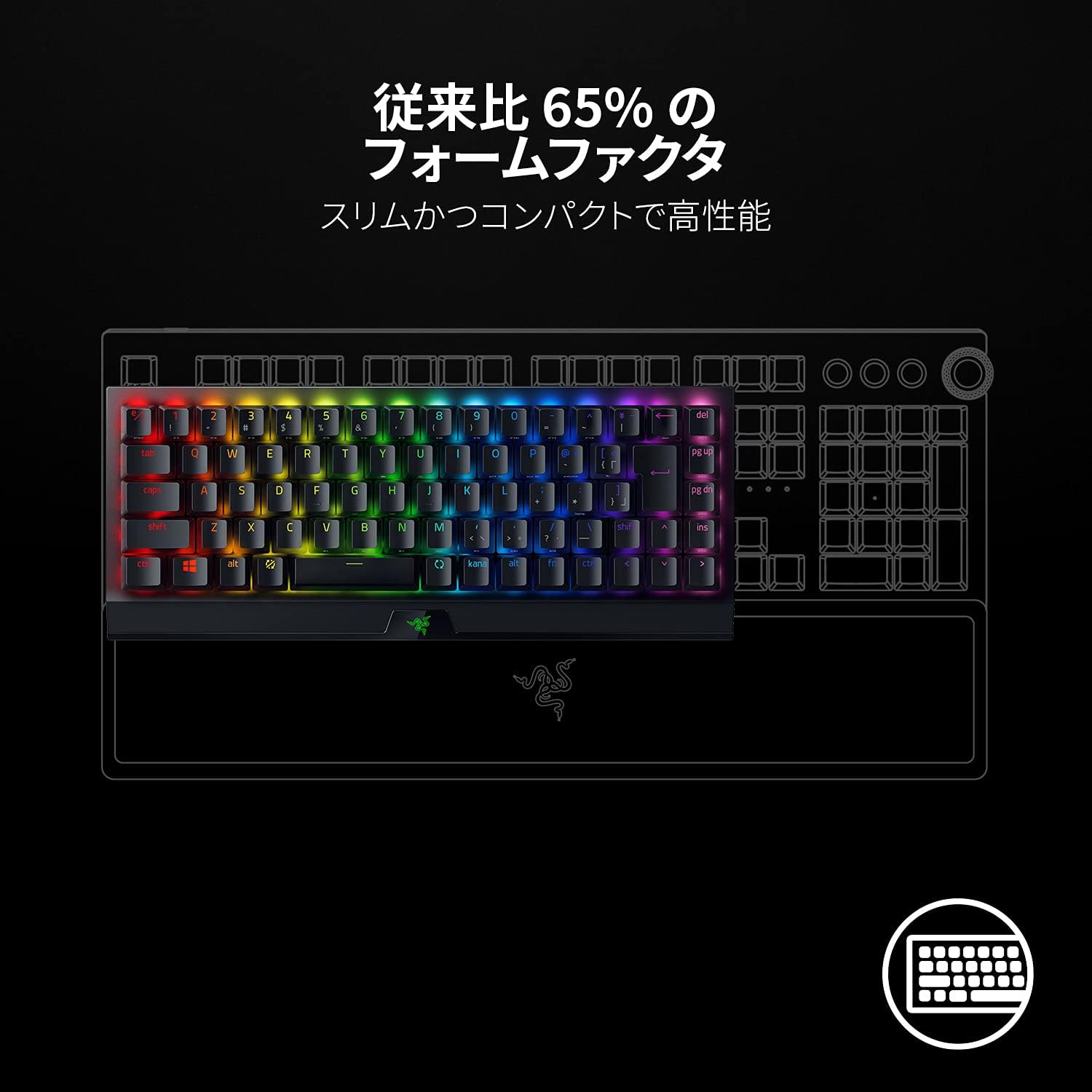 Razer BlackWidow V3 Mini HyperSpeed Wireless Keyboard Green Switch