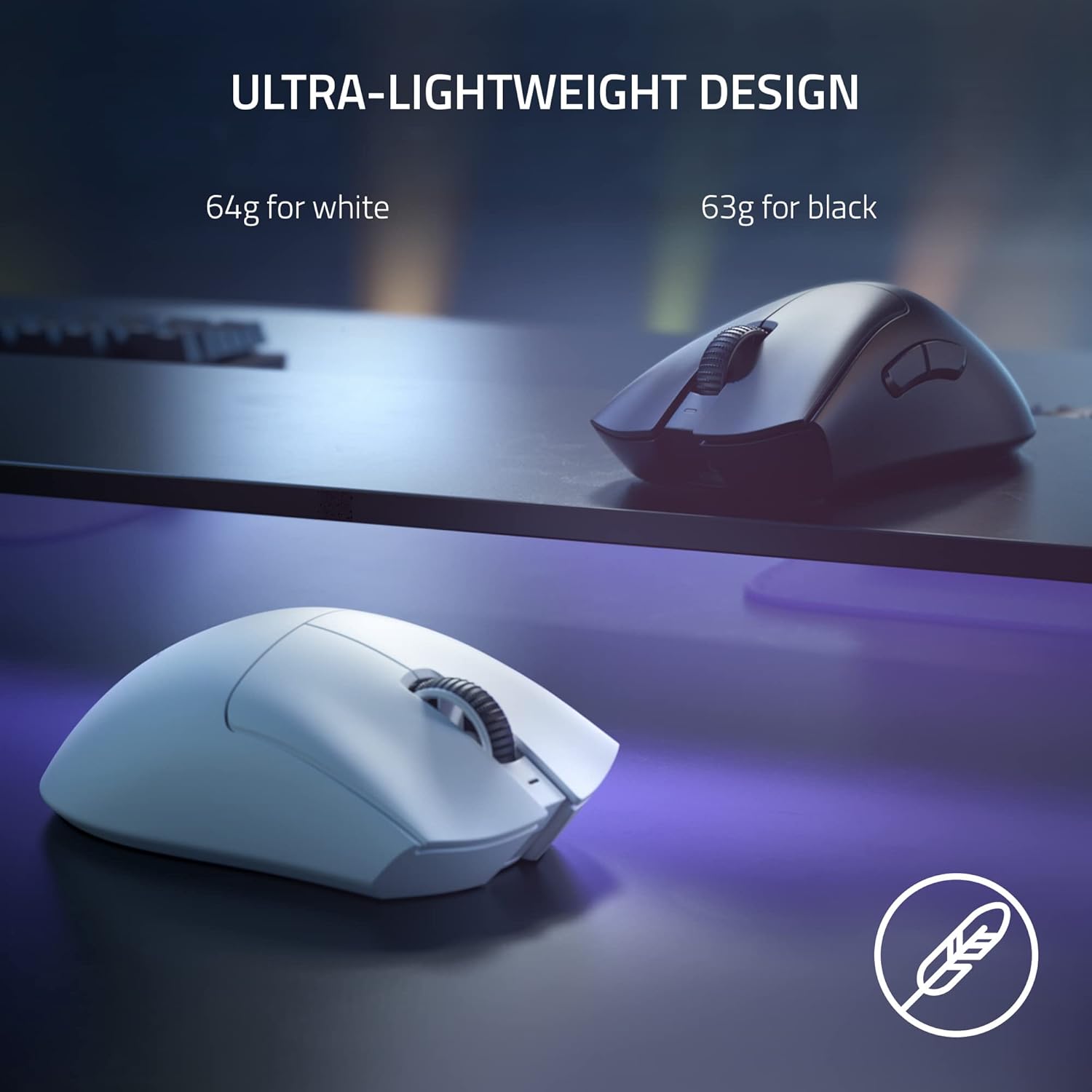 Razer DeathAdder V3 Pro Wireless Gaming Mouse- White