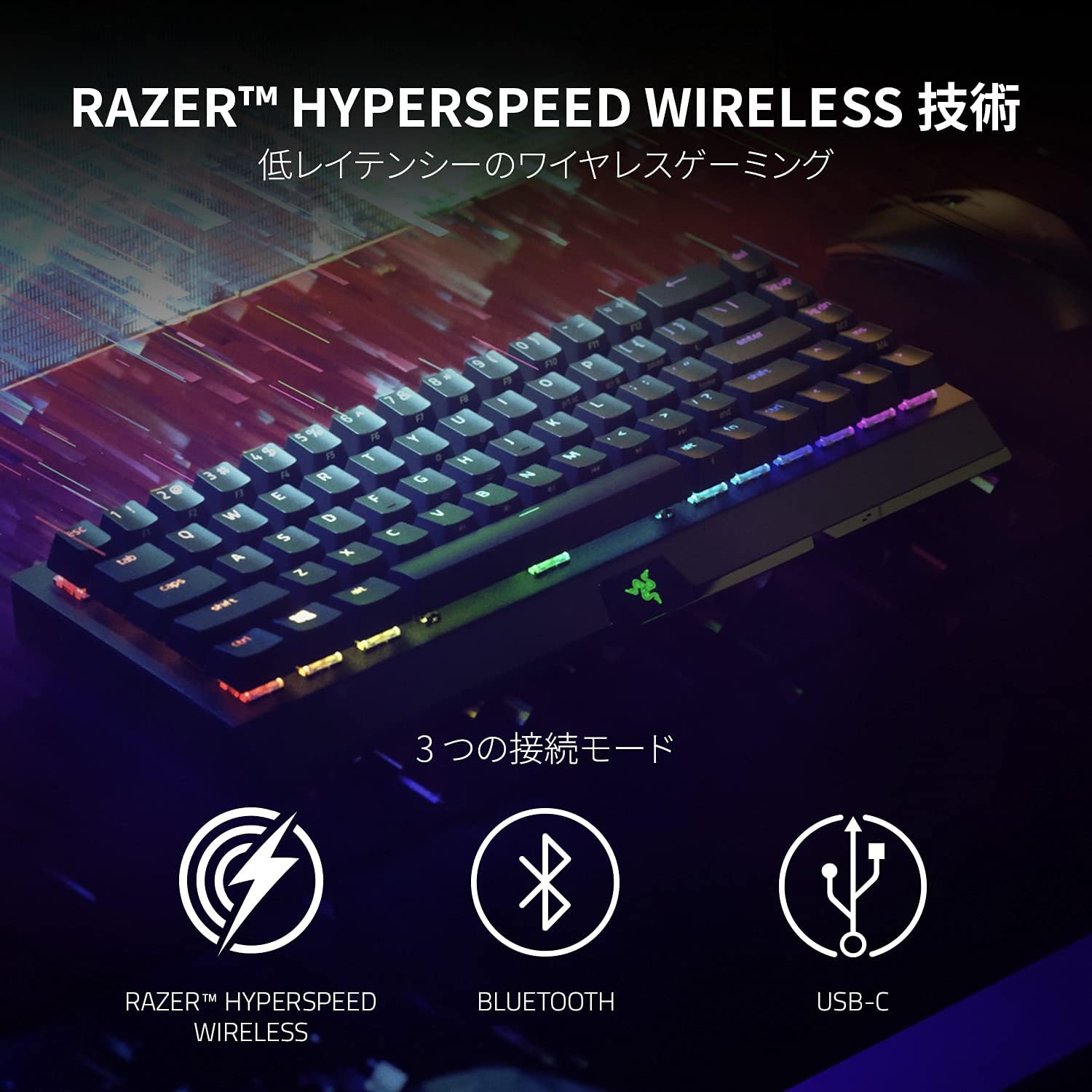 Razer BlackWidow V3 Mini HyperSpeed Wireless Keyboard Green Switch