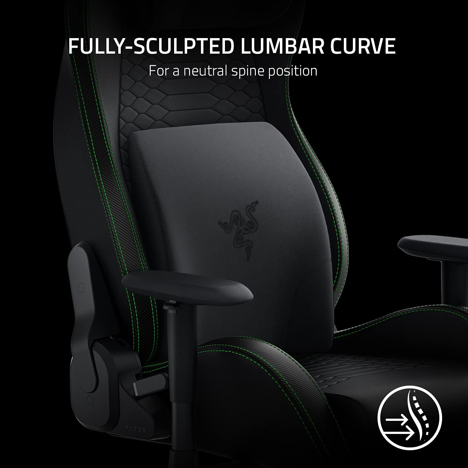 Razer Lumbar Cushion – Lumbar Support for Gaming Chairs
