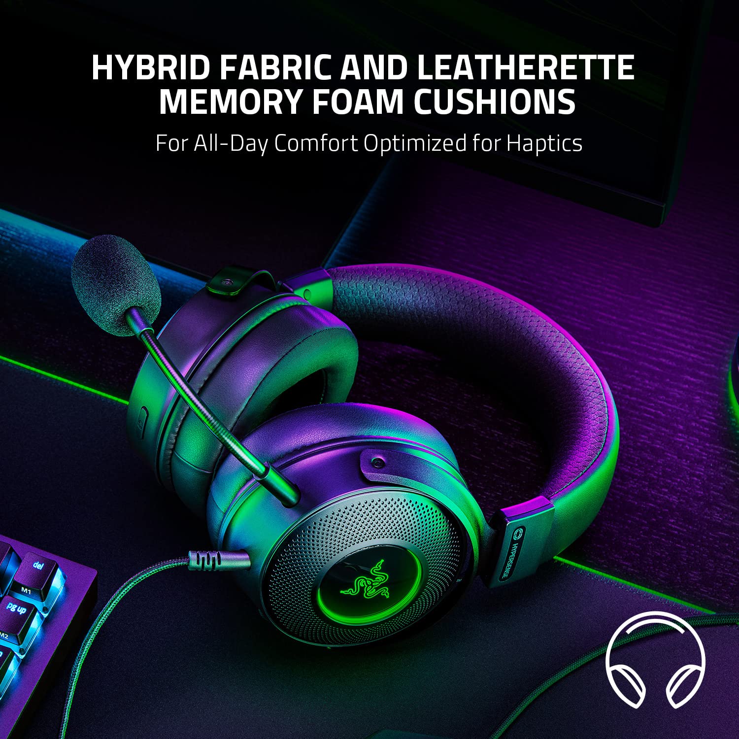 Razer Kraken V3 HyperSense Wired USB Gaming Headset