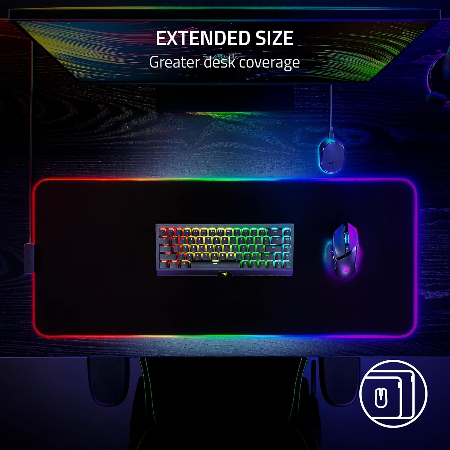 Razer Strider Chroma Gaming Mouse Mat Black