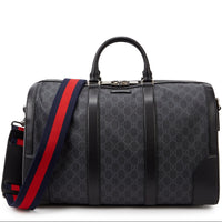 Gucci Luggage Duffle Bag Signature GG Supreme Black (Used)