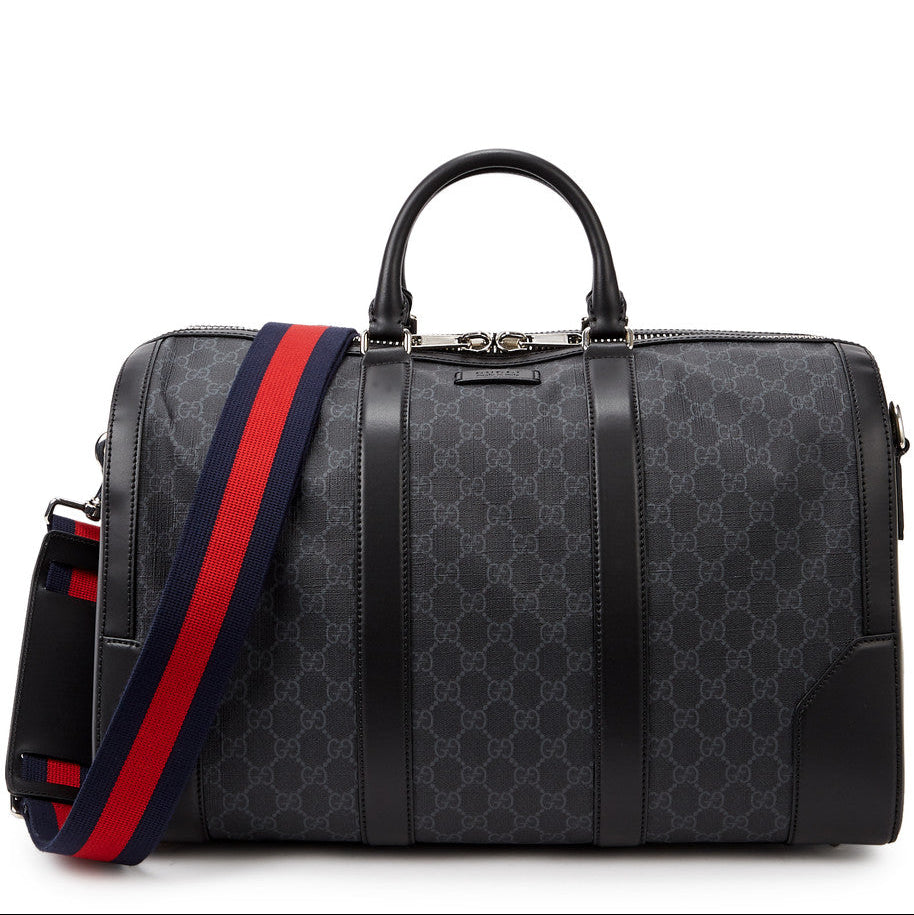 Gucci Luggage Duffle Bag Signature GG Supreme Black (Used)
