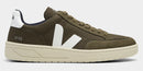 Veja V-12 canvas / mesh olive white