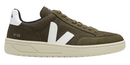 Veja V-12 canvas / mesh olive white