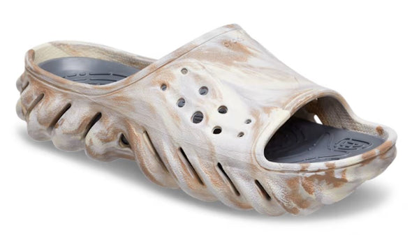 Crocs echo marbled slide bone multi