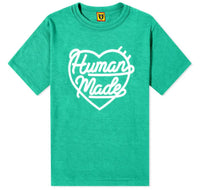 Human made heart slub tee green