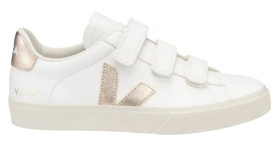 Veja Recife Logo Chromefree Leather Extra White Platine