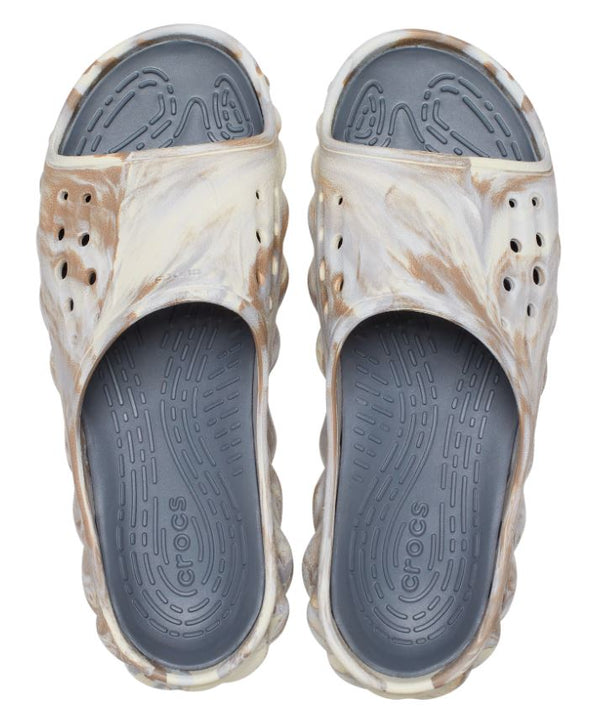 Crocs echo marbled slide bone multi